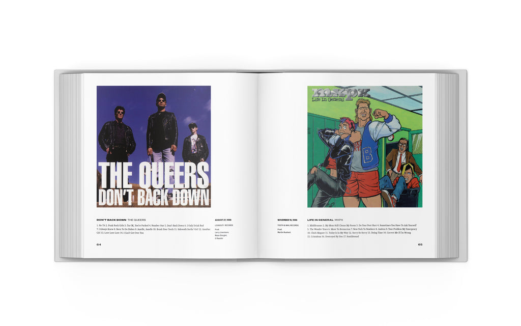 500 Essential Pop-Punk Albums interior spread pages